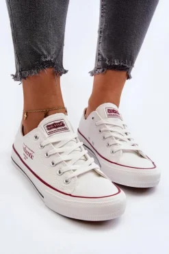 Big Star Shoes Trampki Damskie Big Star|Trampki Damskie Niskie*Damskie Trampki Big Star NN274235 Białe Biały