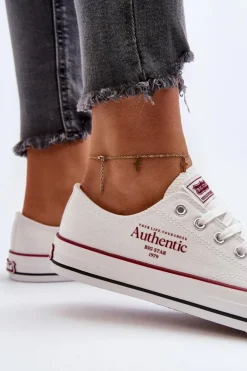 Big Star Shoes Trampki Damskie Big Star|Trampki Damskie Niskie*Damskie Trampki Big Star NN274235 Białe Biały