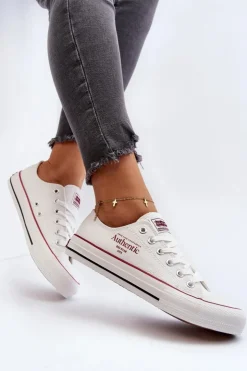 Big Star Shoes Trampki Damskie Big Star|Trampki Damskie Niskie*Damskie Trampki Big Star NN274235 Białe Biały