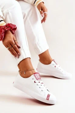 Damskie Big Star Shoes Damskie Trampki Big Star JJ274165 Białe