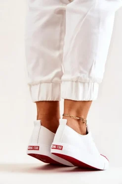 Damskie Big Star Shoes Damskie Trampki Big Star JJ274165 Białe