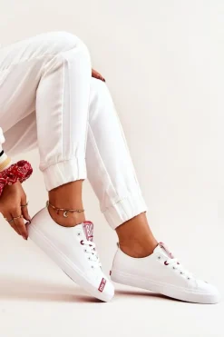 Damskie Big Star Shoes Damskie Trampki Big Star JJ274165 Białe