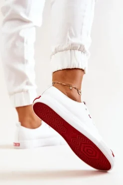 Damskie Big Star Shoes Damskie Trampki Big Star JJ274165 Białe