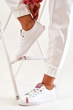 Damskie Big Star Shoes Damskie Trampki Big Star JJ274165 Białe