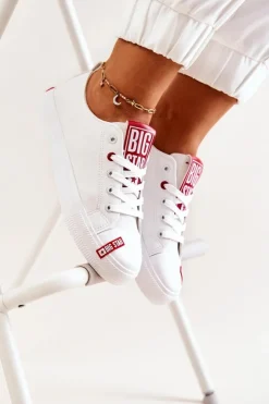 Damskie Big Star Shoes Damskie Trampki Big Star JJ274165 Białe