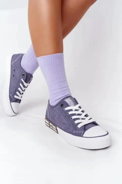 Damskie Big Star Shoes Damskie Trampki BIG STAR HH274114 Granatowe