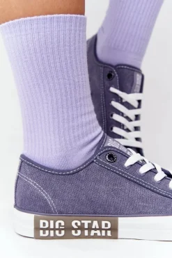 Damskie Big Star Shoes Damskie Trampki BIG STAR HH274114 Granatowe