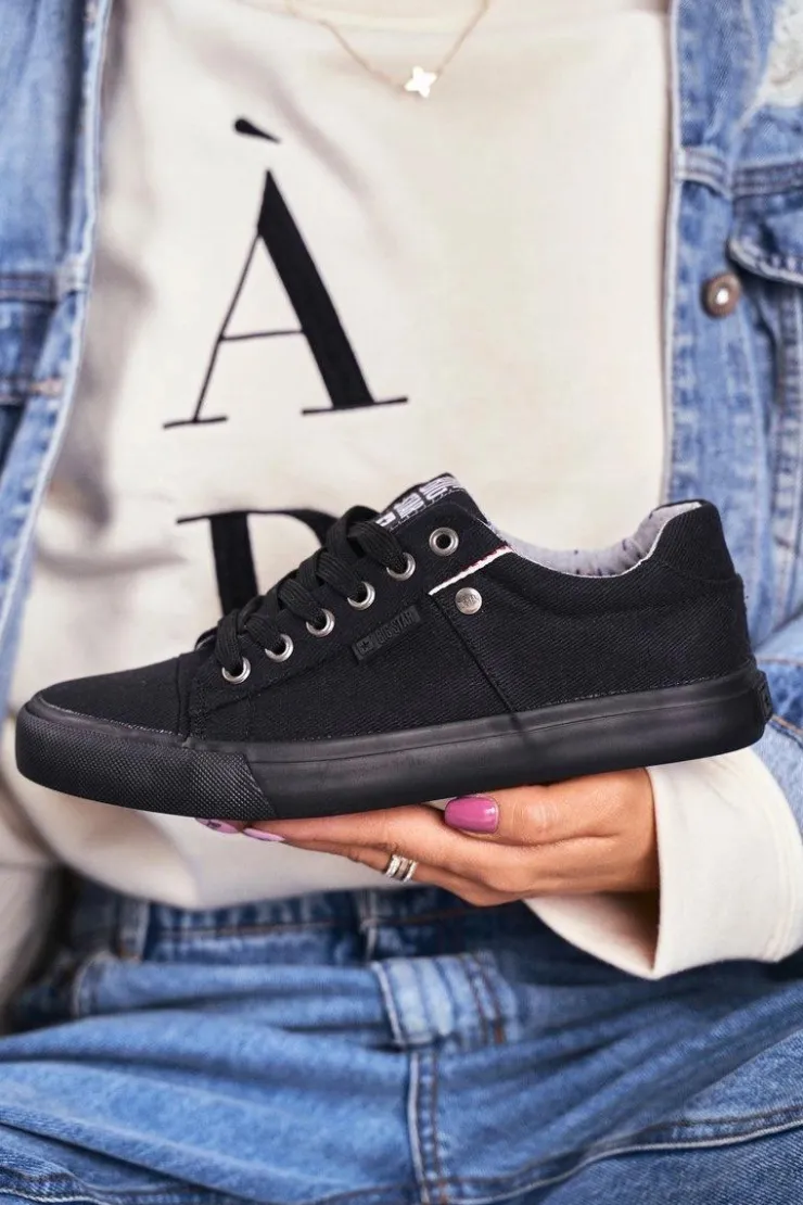 Damskie Big Star Shoes Damskie Trampki Big Star Czarne AA274513