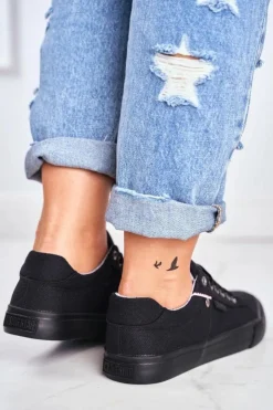 Damskie Big Star Shoes Damskie Trampki Big Star Czarne AA274513