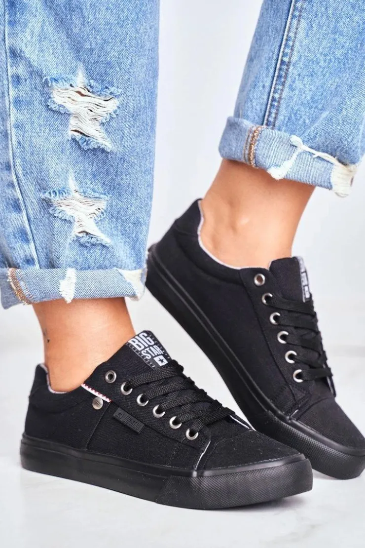 Damskie Big Star Shoes Damskie Trampki Big Star Czarne AA274513