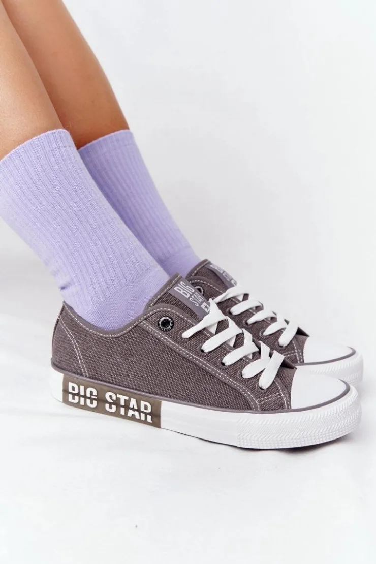 Hot Big Star Shoes Damskie Trampki BIG STAR HH274116 Szare