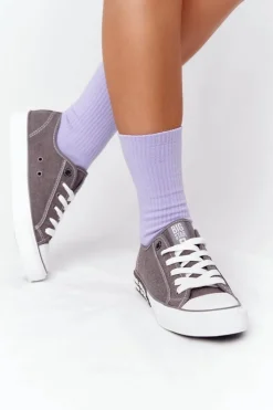Hot Big Star Shoes Damskie Trampki BIG STAR HH274116 Szare