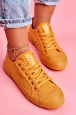 Big Star Shoes Trampki Damskie Big Star|Trampki Damskie Niskie*Damskie Trampki Big Star Żółte FF274A086