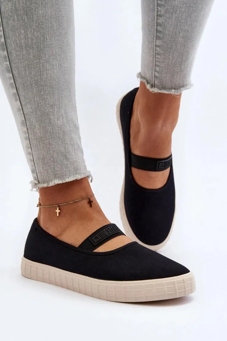 Damskie Big Star Shoes Damskie Trampki Big Star NN274603 Czarne