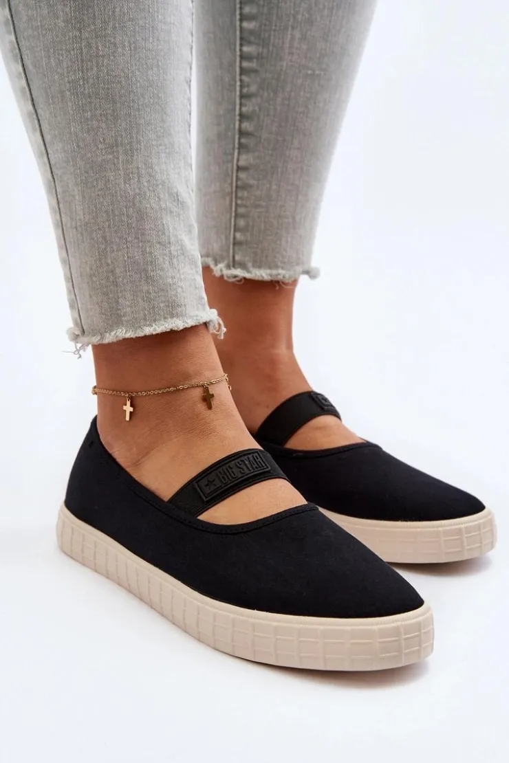 Damskie Big Star Shoes Damskie Trampki Big Star NN274603 Czarne