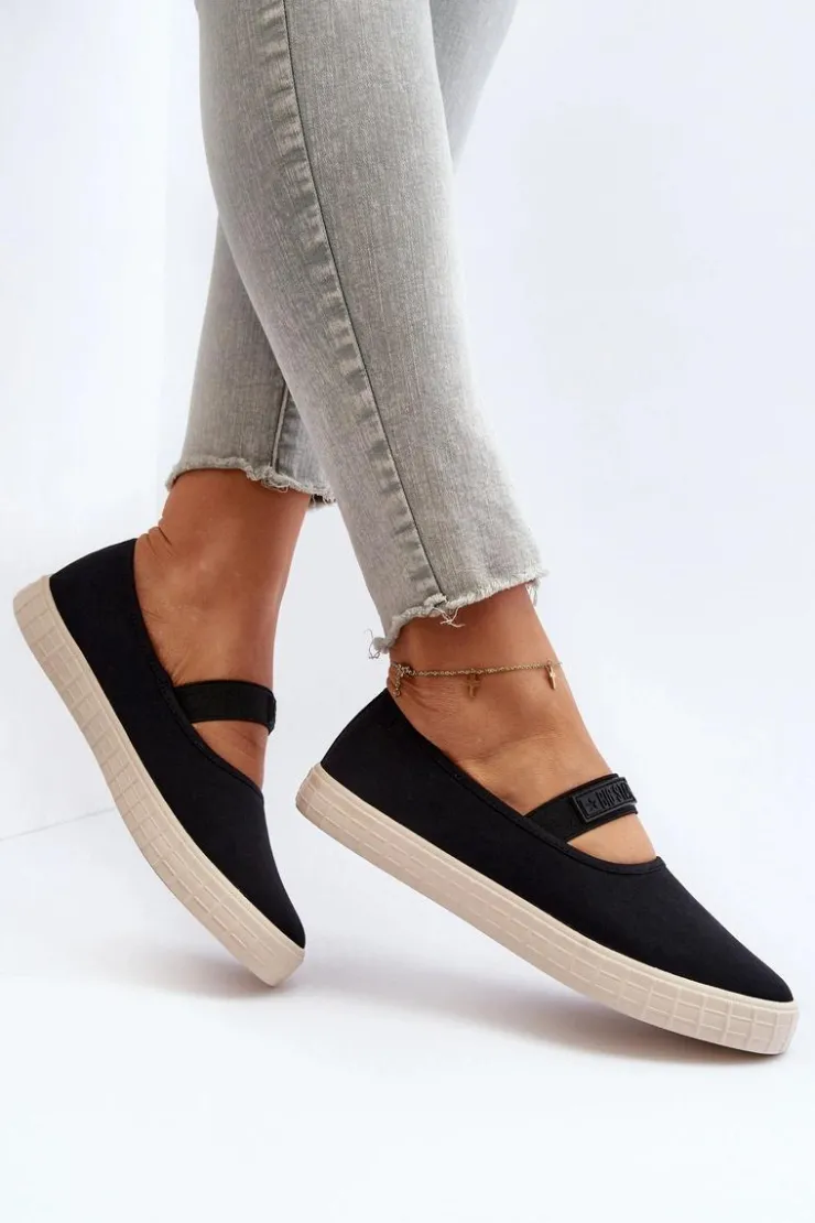 Damskie Big Star Shoes Damskie Trampki Big Star NN274603 Czarne