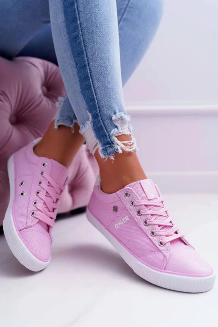 Clearance Big Star Shoes Damskie Trampki Big Star Różowe DD274352