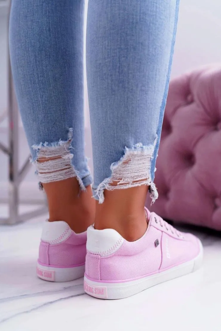 Clearance Big Star Shoes Damskie Trampki Big Star Różowe DD274352