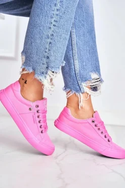 Big Star Shoes Trampki Damskie Big Star|Trampki Damskie Niskie*Damskie Trampki Big Star Różowe AA274509