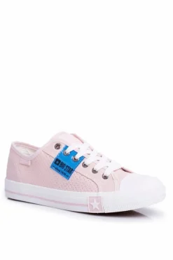 Damskie Big Star Shoes Damskie Trampki Big Star Ażurowe Różowe FF274033