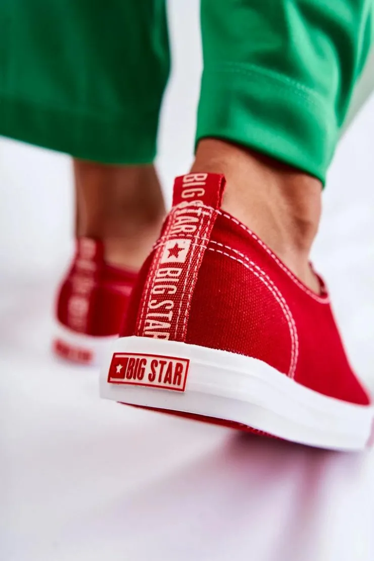 Damskie Big Star Shoes Damskie Trampki Big Star FF274089 Czerwone