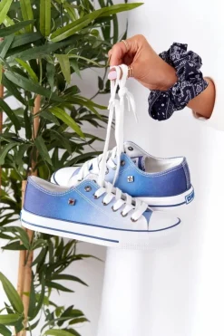 Hot Big Star Shoes Damskie Trampki BIG STAR HH274129 Ombre Granatowe