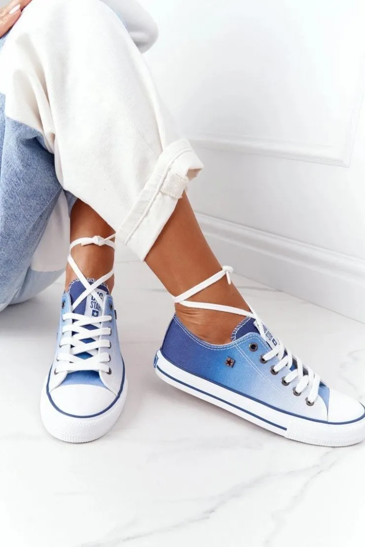 Hot Big Star Shoes Damskie Trampki BIG STAR HH274129 Ombre Granatowe