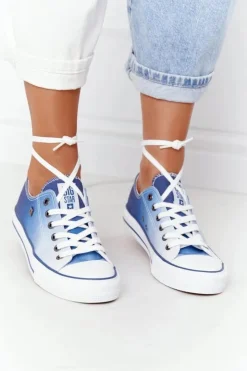 Hot Big Star Shoes Damskie Trampki BIG STAR HH274129 Ombre Granatowe