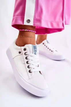 Hot Big Star Shoes Damskie Trampki Big Star Białe AA274511