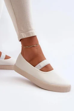 Damskie Big Star Shoes Damskie Trampki Big Star NN274601 Białe