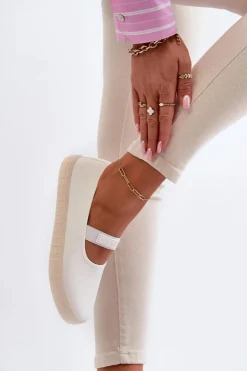 Damskie Big Star Shoes Damskie Trampki Big Star NN274601 Białe