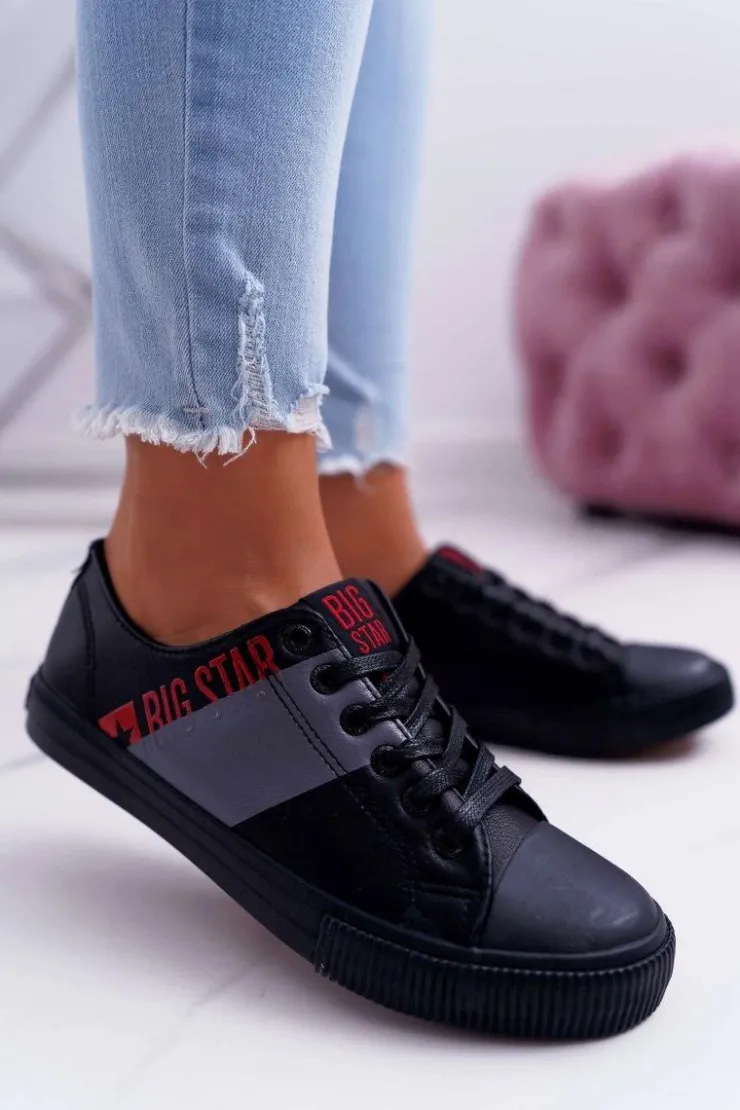 Damskie Big Star Shoes Damskie Trampki Big Star Czarne EE274090