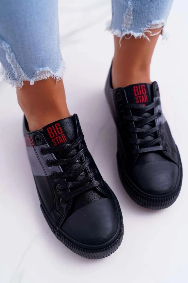 Damskie Big Star Shoes Damskie Trampki Big Star Czarne EE274090