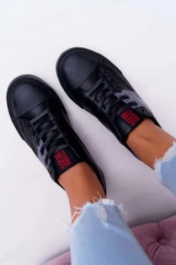 Damskie Big Star Shoes Damskie Trampki Big Star Czarne EE274090