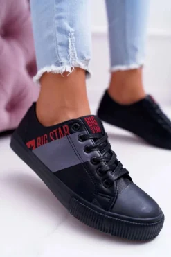 Damskie Big Star Shoes Damskie Trampki Big Star Czarne EE274090