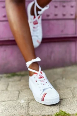 Damskie Big Star Shoes Damskie Trampki BIG STAR HH274675 Białe