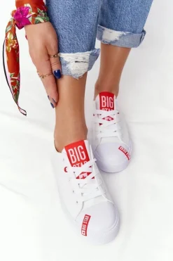 Damskie Big Star Shoes Damskie Trampki BIG STAR HH274675 Białe