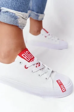 Damskie Big Star Shoes Damskie Trampki BIG STAR HH274675 Białe