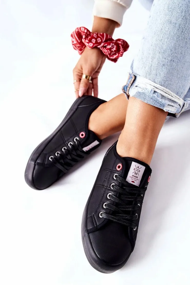 Damskie Cross Jeans Damskie Trampki II2R4003C Czarne