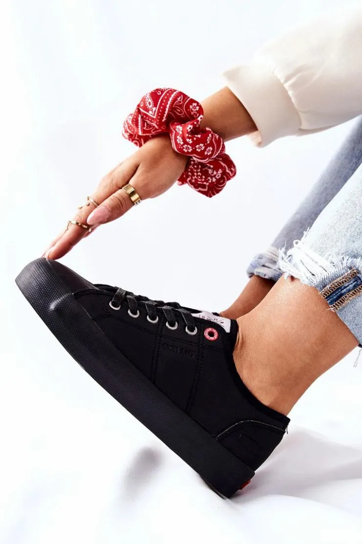 Damskie Cross Jeans Damskie Trampki II2R4003C Czarne