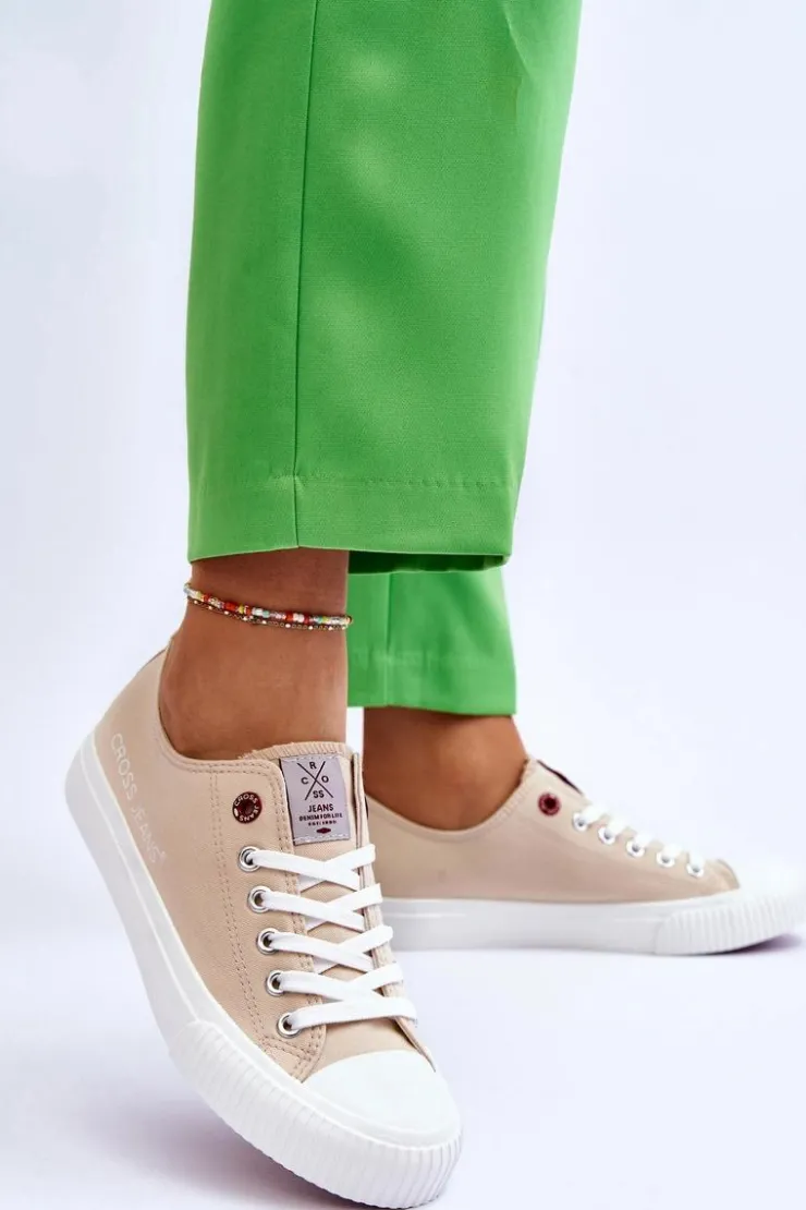 Damskie Cross Jeans Damskie Trampki LL2R4070 Beżowe