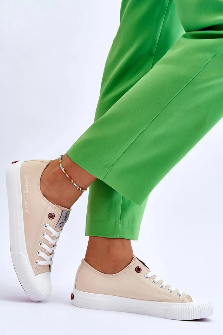 Damskie Cross Jeans Damskie Trampki LL2R4070 Beżowe
