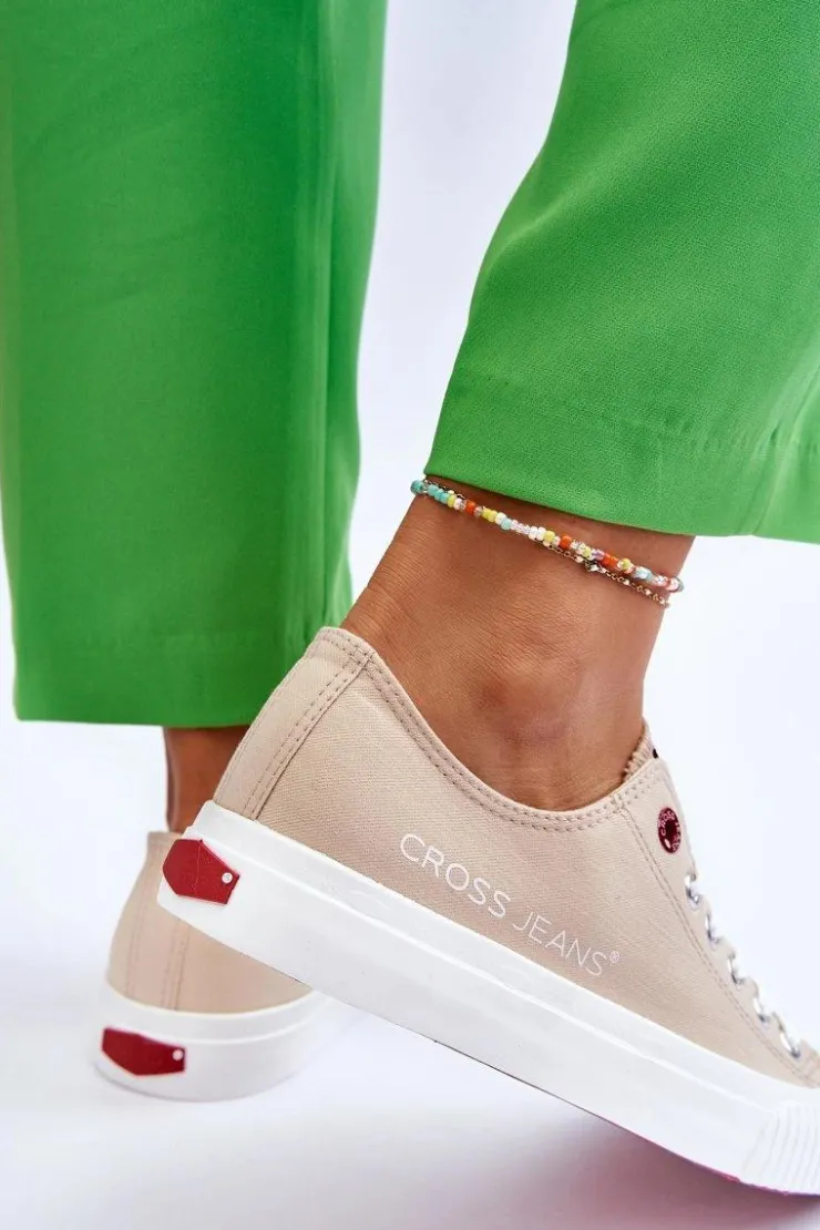 Damskie Cross Jeans Damskie Trampki LL2R4070 Beżowe
