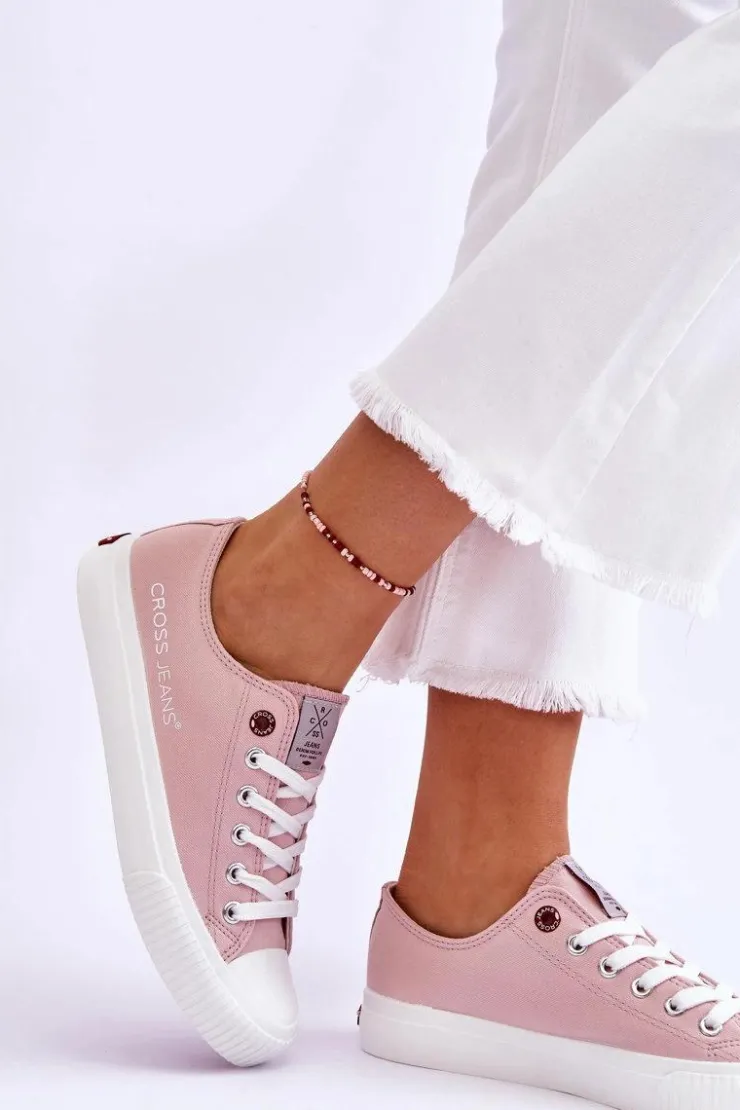 Cross Jeans Trampki Damskie Cross Jeans|Trampki Damskie Niskie*Damskie Trampki LL2R4068 Nude