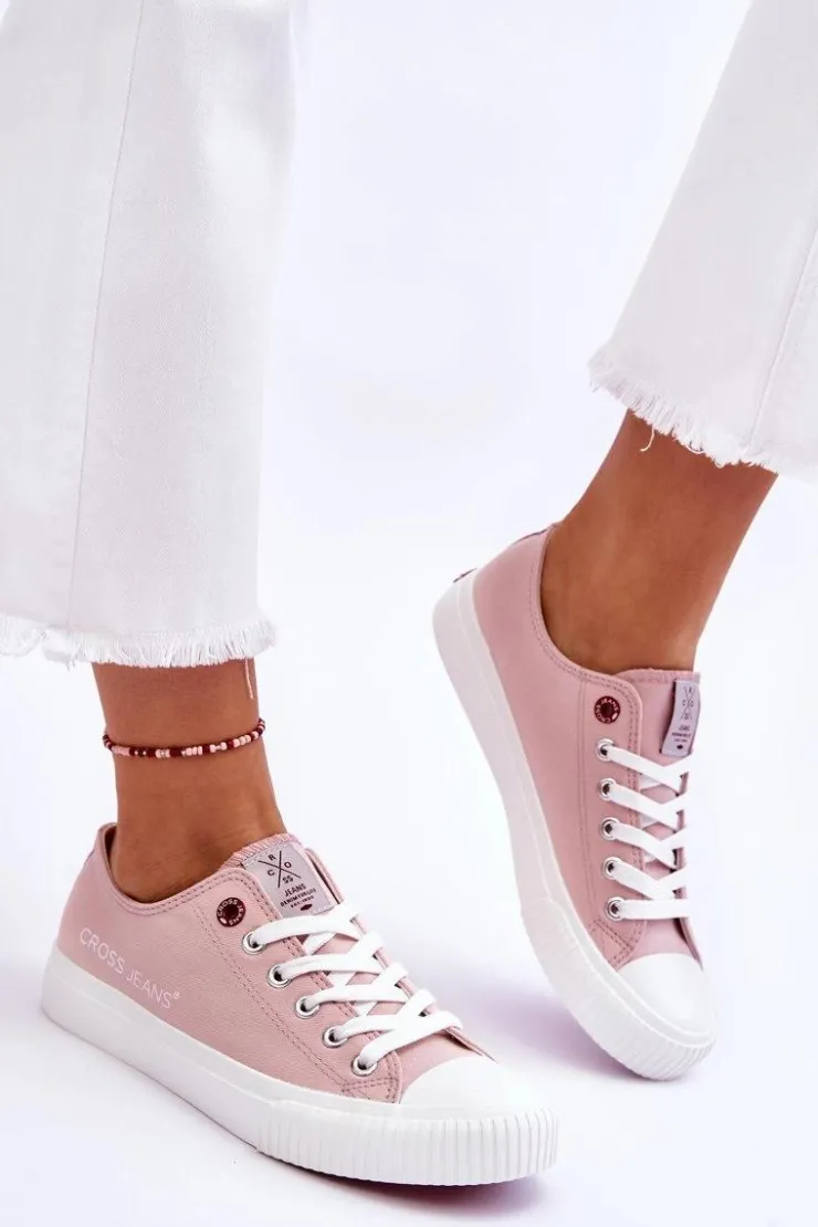 Cross Jeans Trampki Damskie Cross Jeans|Trampki Damskie Niskie*Damskie Trampki LL2R4068 Nude