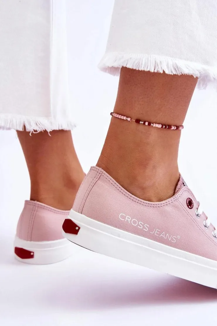 Cross Jeans Trampki Damskie Cross Jeans|Trampki Damskie Niskie*Damskie Trampki LL2R4068 Nude