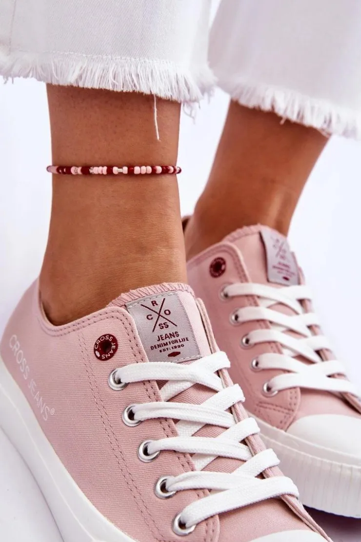 Cross Jeans Trampki Damskie Cross Jeans|Trampki Damskie Niskie*Damskie Trampki LL2R4068 Nude