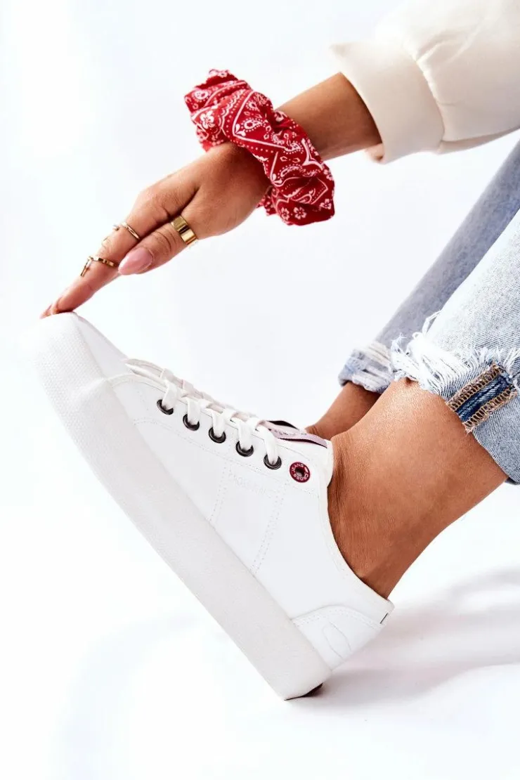 Damskie Cross Jeans Damskie Trampki II2R4004C Białe