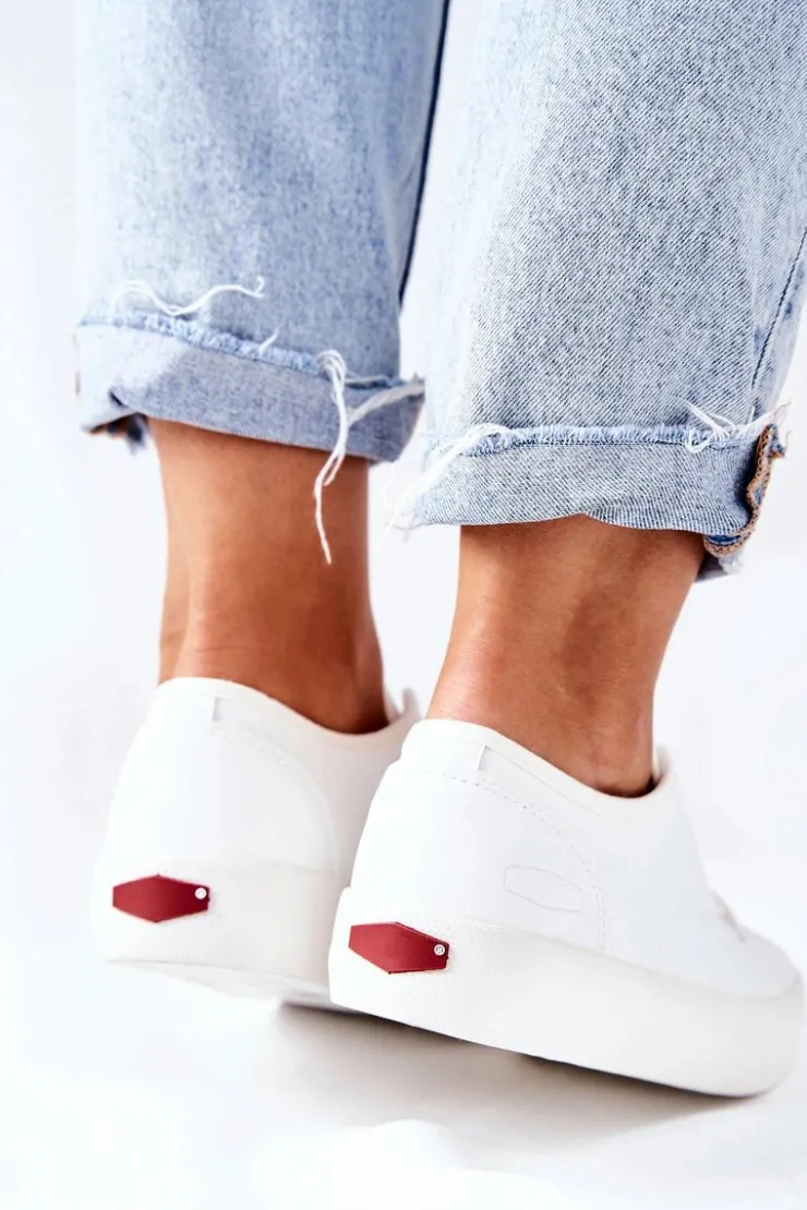 Damskie Cross Jeans Damskie Trampki II2R4004C Białe