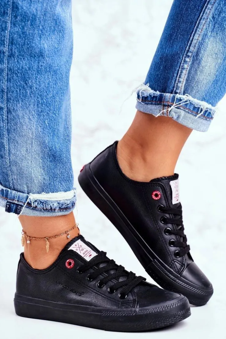 Damskie Cross Jeans Damskie Trampki Czarne DD2R4029C